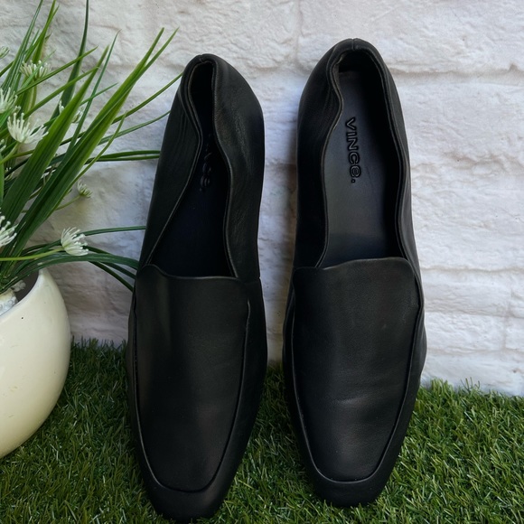VINCE Women's Brette Loafers Black soft leather size 7.5 - Picture 7 of 12